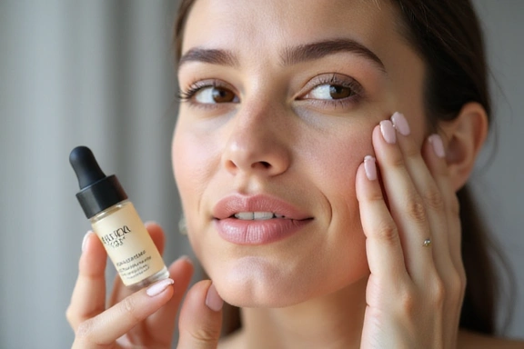 Woman applying skincare product, representing beauty and self-care